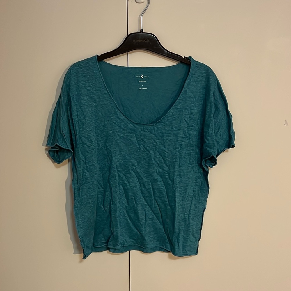 NWT Lou&Grey Softserve Linen Tee in Bohemian Turquoise